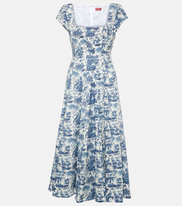 Staud Wells floral cotton midi dress