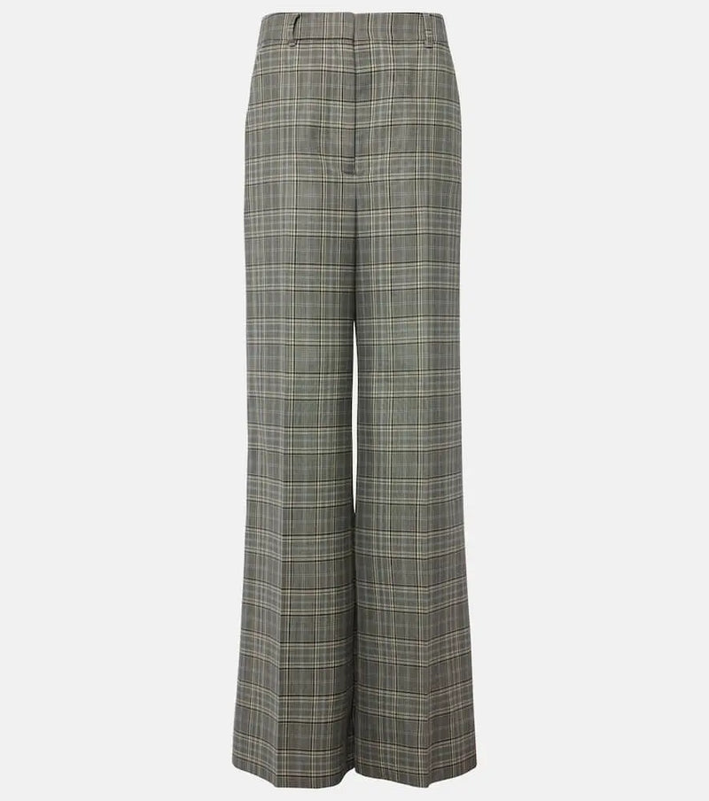 Stella McCartney Checked wool flared pants