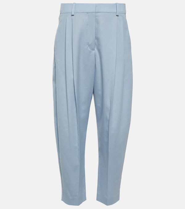 Stella McCartney Cropped pleated wool pants