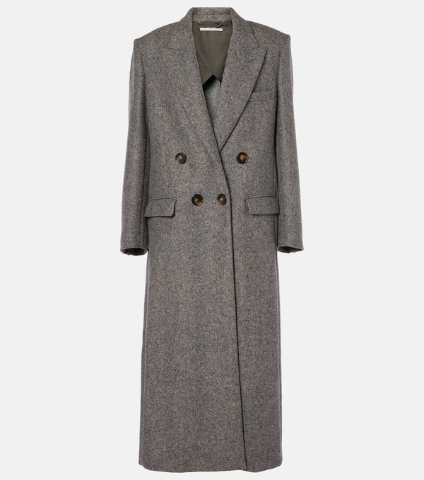 Stella McCartney Double-breasted wool and silk-blend coat