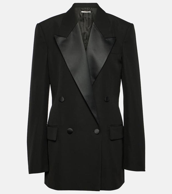 Stella McCartney Double-breasted wool tuxedo jacket | LYBSTORE