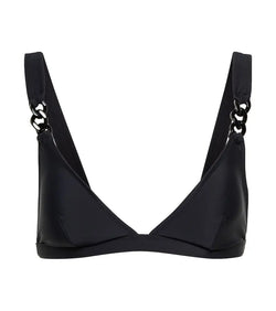 Stella McCartney Falabella chain-strap triangle bikini top | LYBSTORE