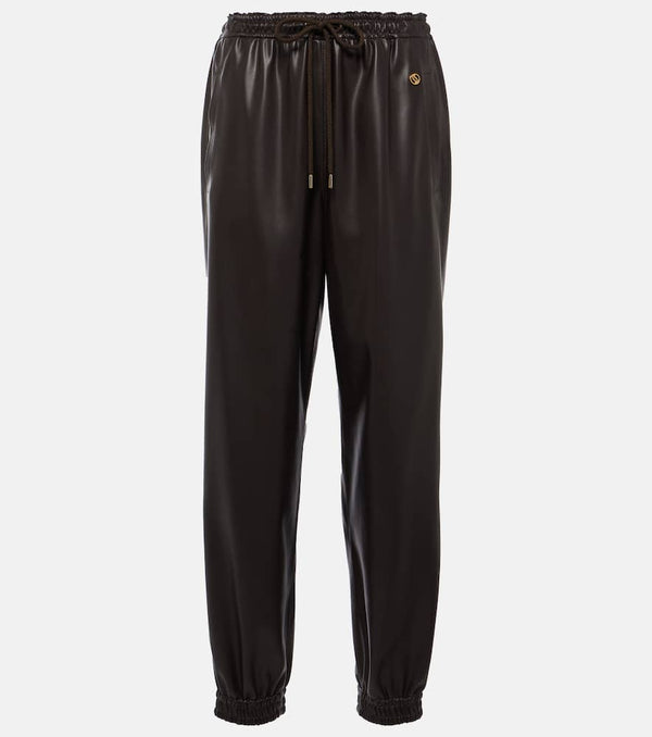 Stella McCartney Faux leather sweatpants