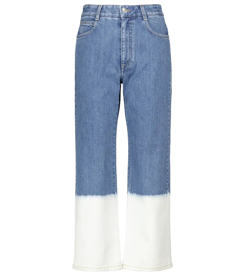 Stella McCartney High-rise cropped straight jeans | LYBSTORE