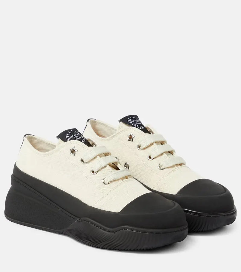 Stella McCartney Loop canvas platform sneakers | LYBSTORE