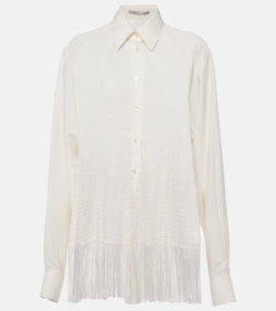 Stella McCartney Open-knit fringed shirt