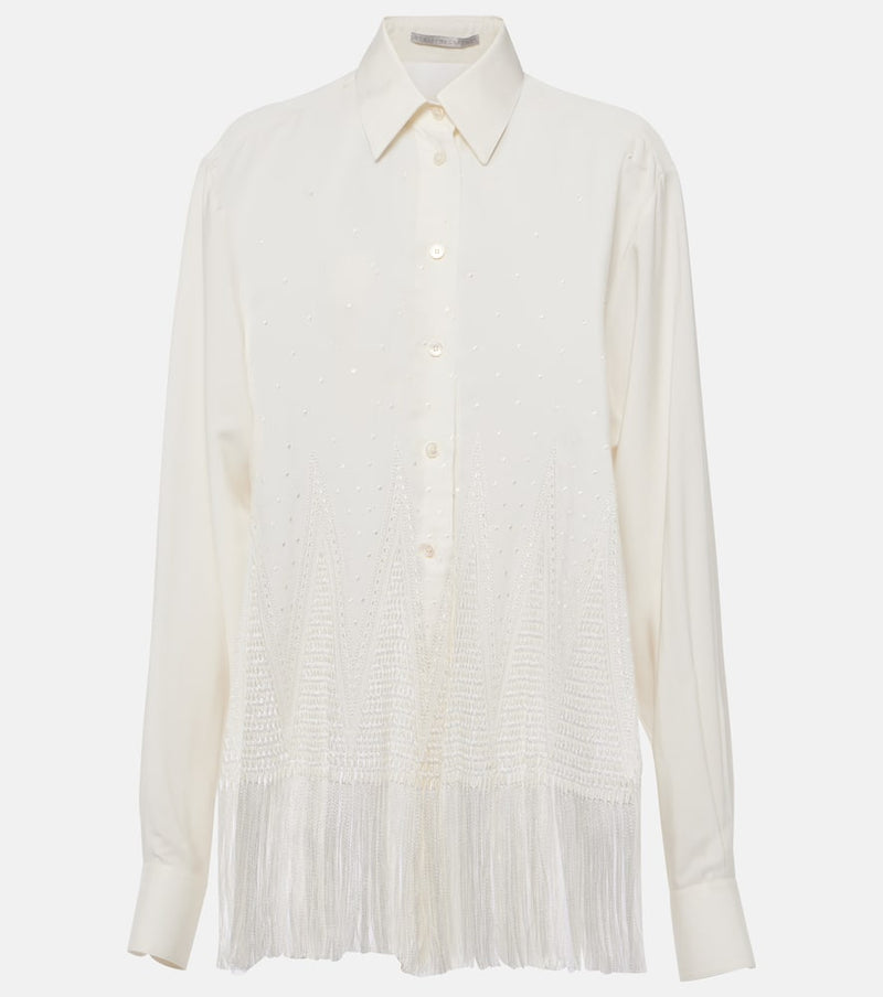 Stella McCartney Open-knit fringed shirt