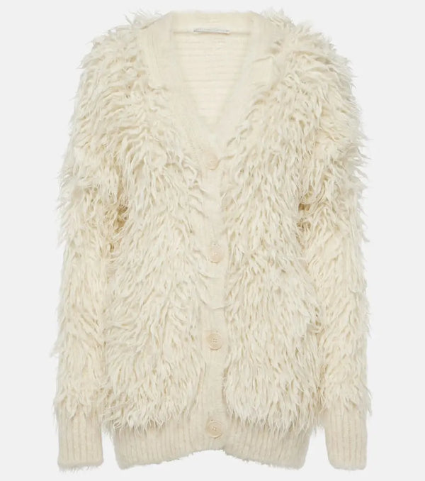 Stella McCartney Oversized alpaca and wool-blend cardigan | LYBSTORE