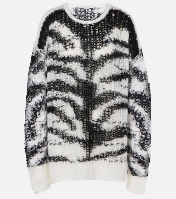 Stella McCartney Zebra-print wool-blend sweater | LYBSTORE