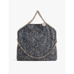 Womens Stella Mccartney Denim-tweed-texture cotton tote bag