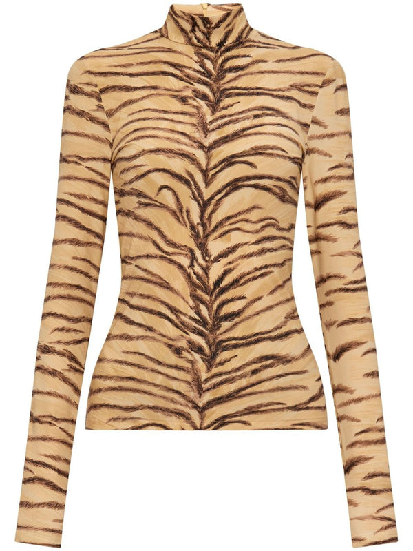 Stella Mccartney Tiger Print Nylon Top