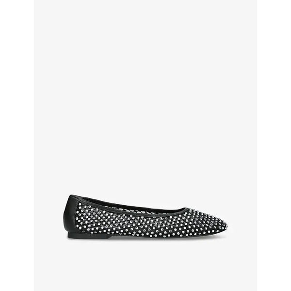 Steve Madden Auden stud-embellished leather ballerina shoes | Steve Madden