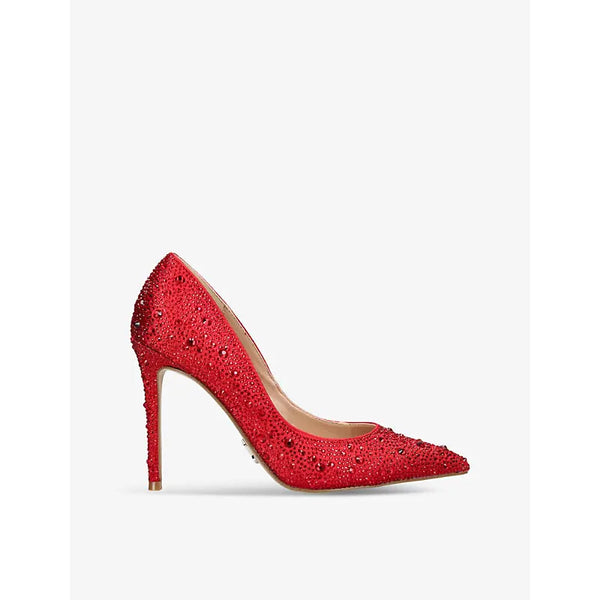 Steve Madden Evelyn R rhinestone-embellished woven heeled courts | Steve Madden