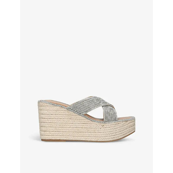 Steve Madden Jelisa embellished suede wedges