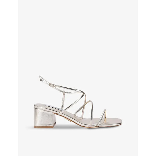 Steve Madden Remmi strappy metallic faux-leather sandals