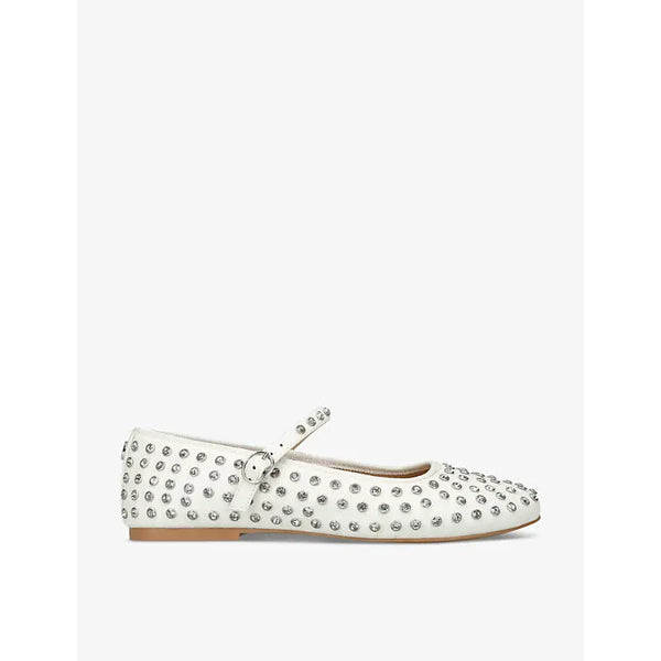 Steve Madden Vinetta stud-embellished woven ballet flats | Steve Madden