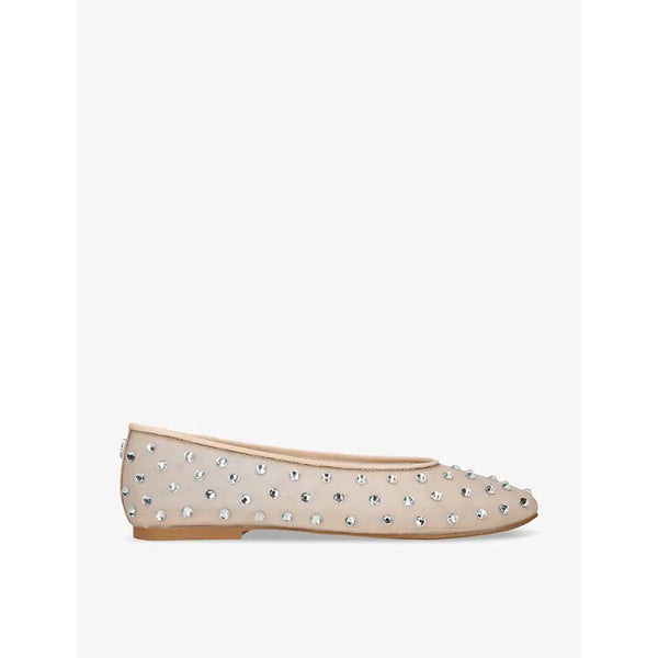 Steve Madden Viv rhinestone-embellished mesh ballet flats | Steve Madden