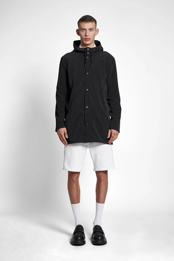 Stutterheim Stockholm Lightweight Matte Raincoat Black