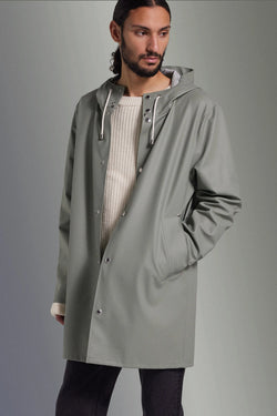 Stutterheim Stockholm Lightweight Raincoat Khaki Green