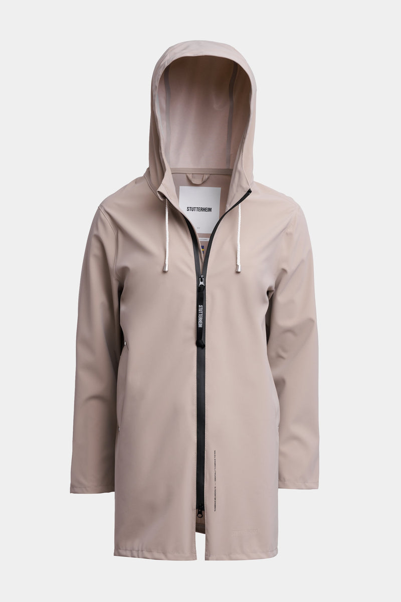 Stockholm Lightweight Zip Matte Raincoat Potato