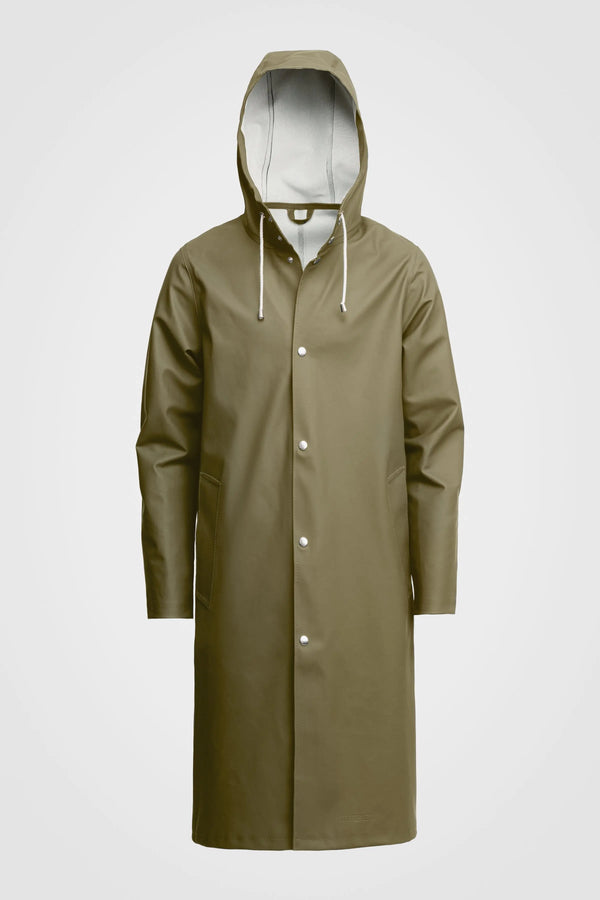 Stutterheim Stockholm Long Print Raincoat Aloe