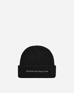 Stockholm (Surfboard) Club Embroidered Logo Beanie Black