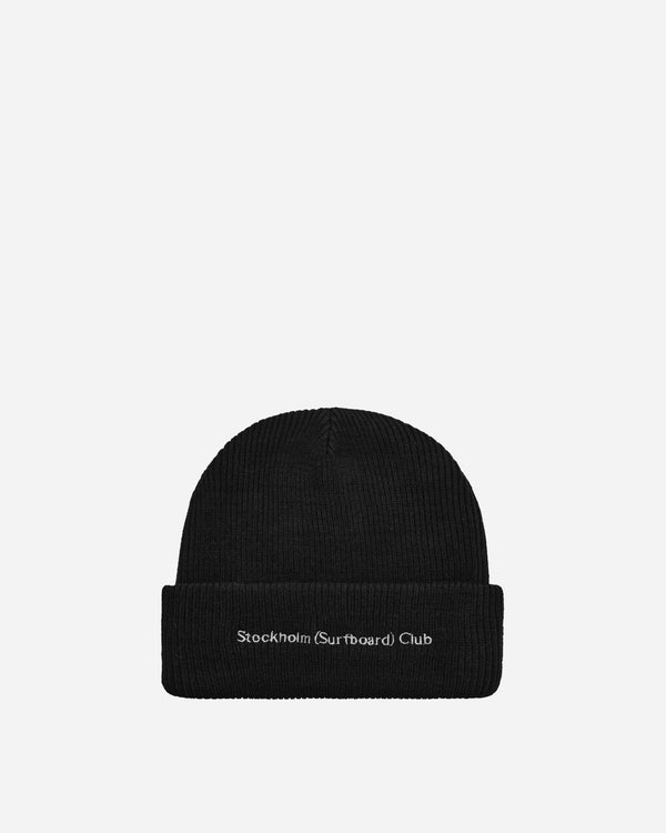 Stockholm (Surfboard) Club Embroidered Logo Beanie Black