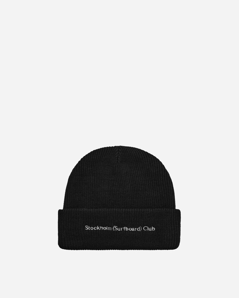 Stockholm (Surfboard) Club Embroidered Logo Beanie Black