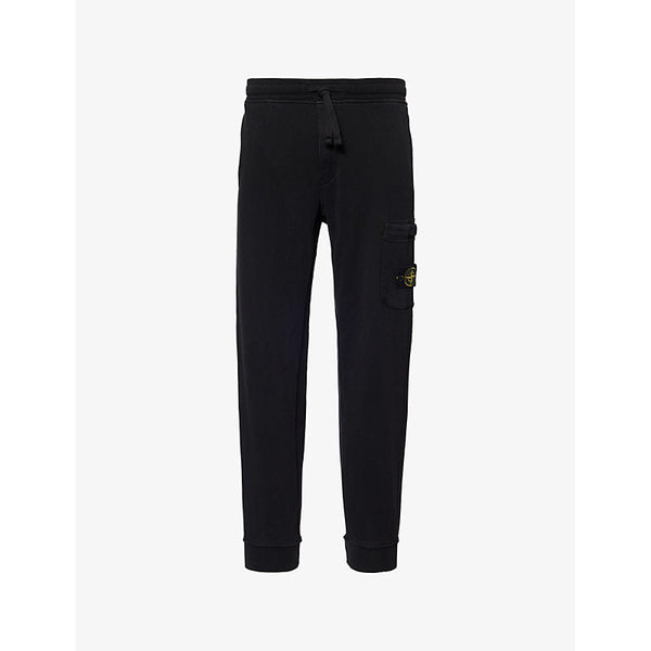 Stone Island Brand-Badge Tapered-Leg Regular-Fit Cotton-Jersey Jogging Bottoms