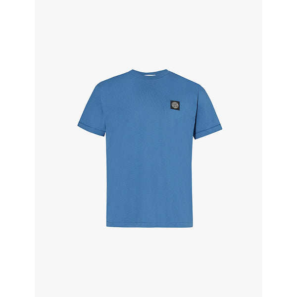 Mens Stone Island Brand-patch short-sleeved cotton-jersey T-shirt