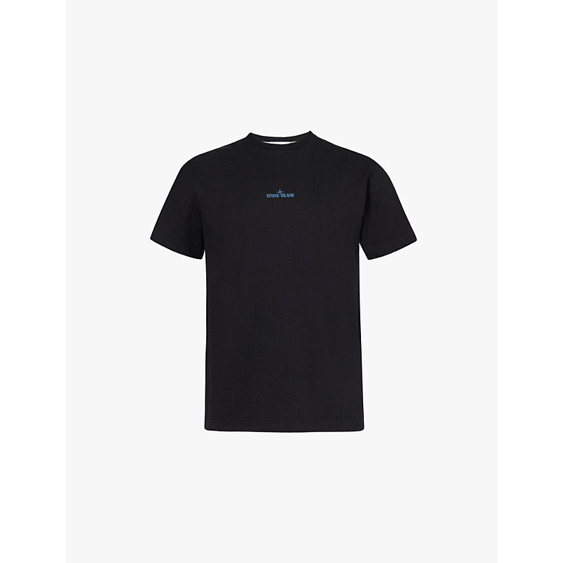 Stone Island Branded-print short-sleeved cotton-jersey T-shirt