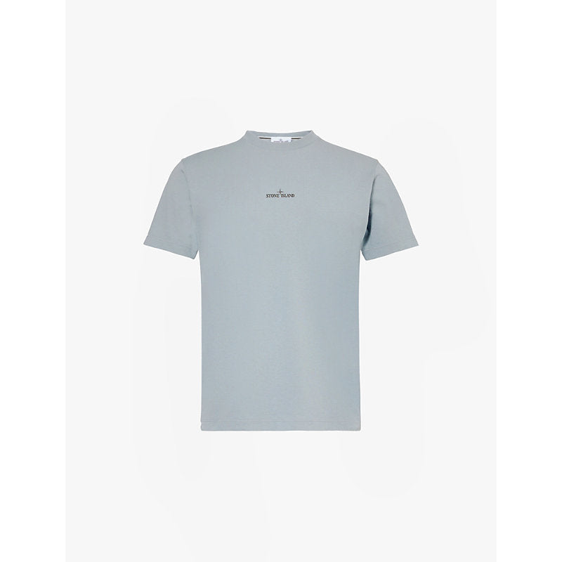 Stone Island Branded-print short-sleeved cotton-jersey T-shirt