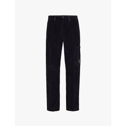 Mens Stone Island Corduroy brand-patch straight-leg regular-fit cotton trousers