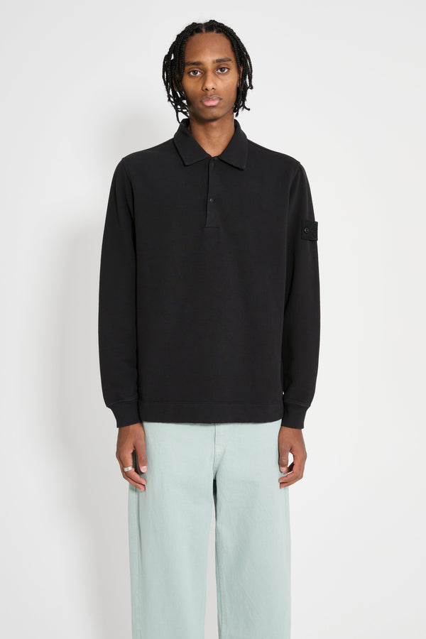 Stone Island Ghost Polo Sweatshirt Black