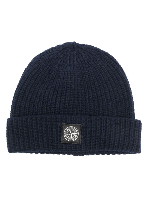 Stone Island Logo Wool Beanie