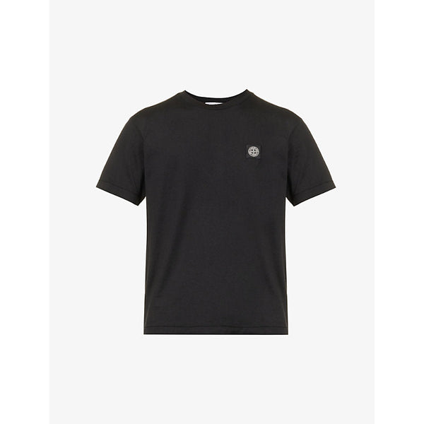 Mens Stone Island Logo-patch regular-fit cotton-jersey T-shirt