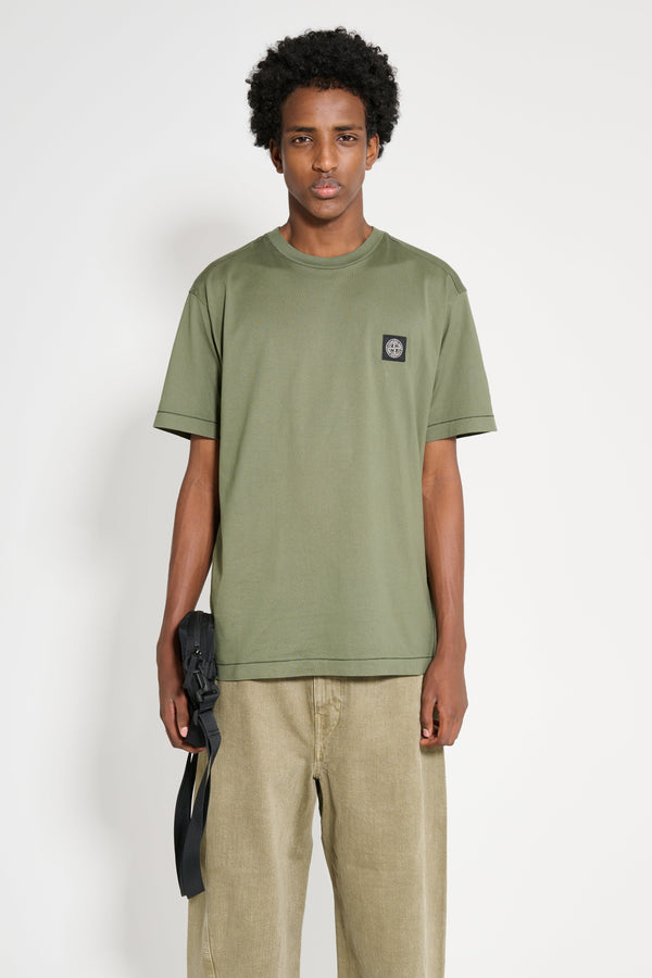 Stone Island Compass Patch Logo T-shirt Musk