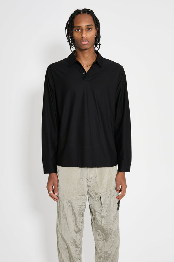 Stone Island Ghost Polo Shirt MLunga Black