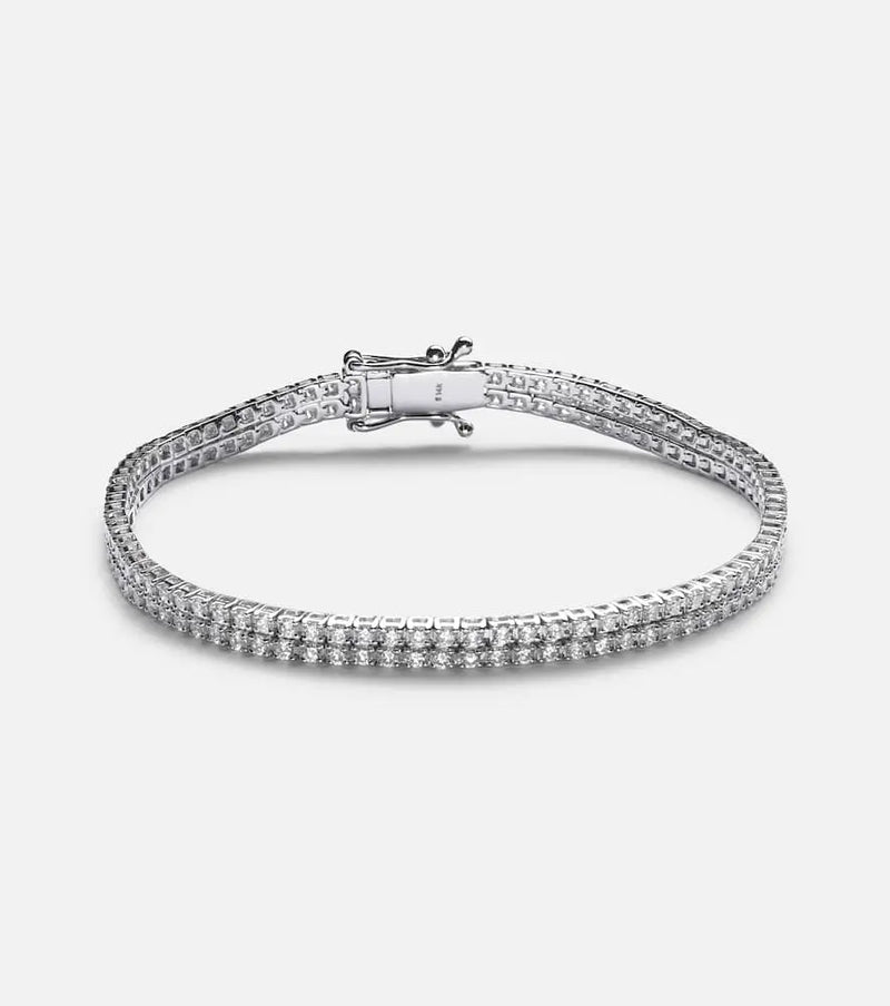 Stone and Strand 14kt white gold bracelet with diamonds | LYBSTORE