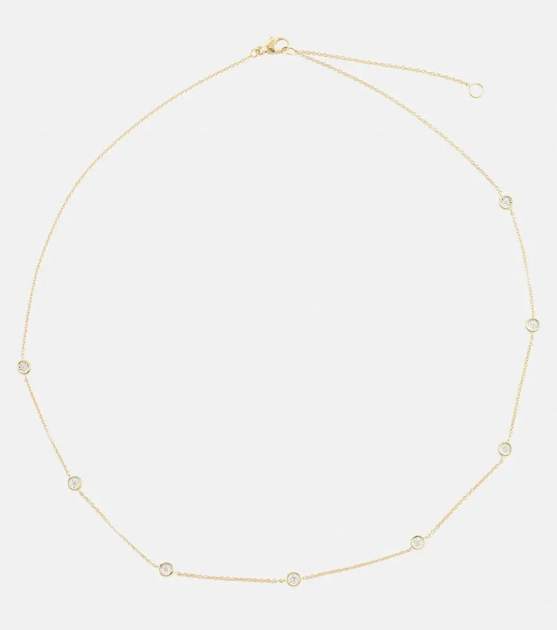 Stone and Strand Diamonds By The Dozen 10kt gold necklace with diamonds