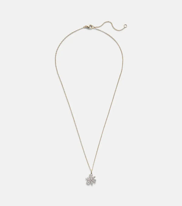 Stone and Strand Magnolia 14kt gold necklace with diamonds | LYBSTORE