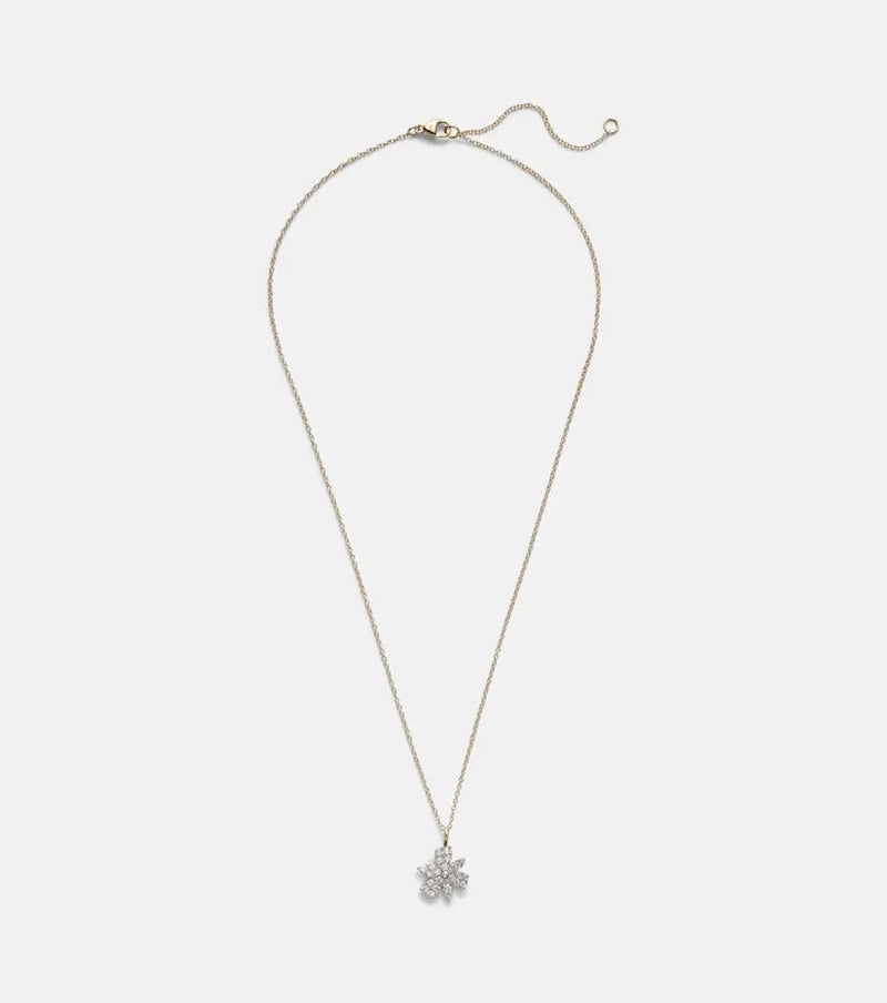 Stone and Strand Magnolia 14kt gold necklace with diamonds | LYBSTORE