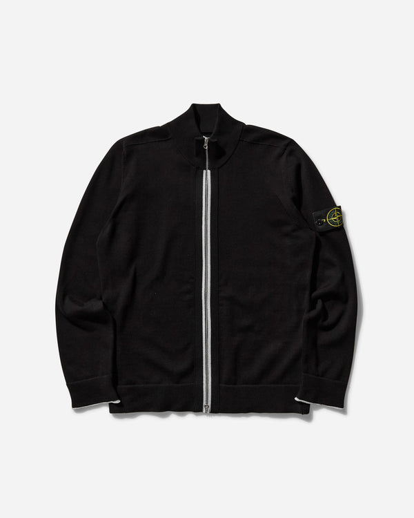 Stone Island Zip-Up Cardigan Black