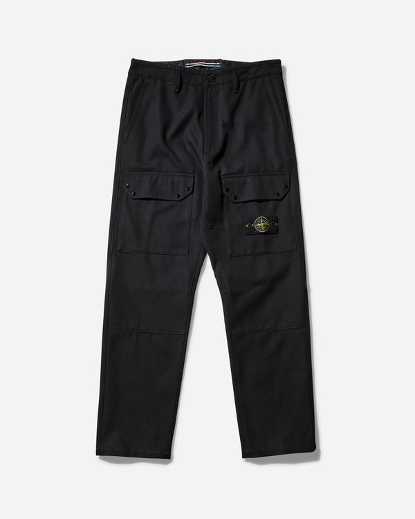 Stone Island Cotton Nylon Drill Cargo Pants Black