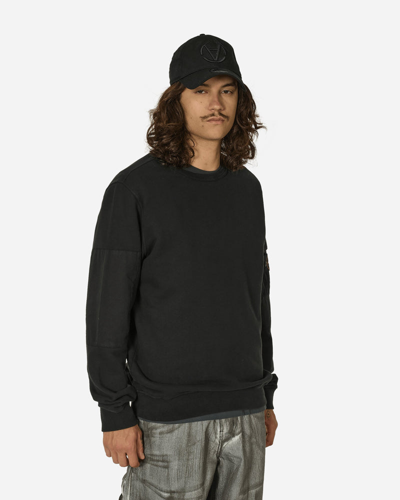 Stone Island Arm Pocket Crewneck Sweatshirt Black