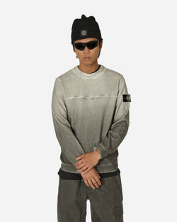 Stone Island Panama Recycled Oxide Plating Garment Dyed Cewneck Sweatshirt Lead Grey