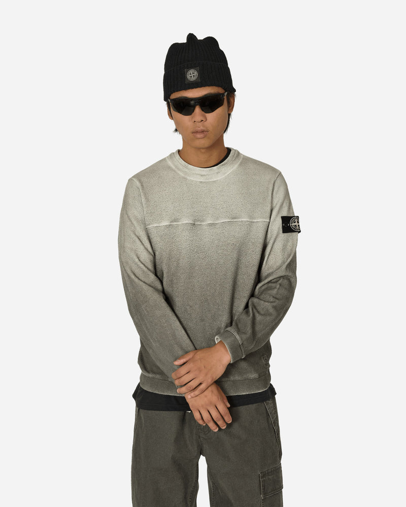 Stone Island Panama Recycled Oxide Plating Garment Dyed Cewneck Sweatshirt Lead Grey