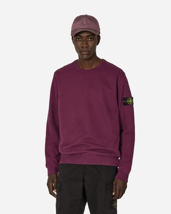 Stone Island Garment Dyed Crewneck Sweatshirt Dark Burgundy