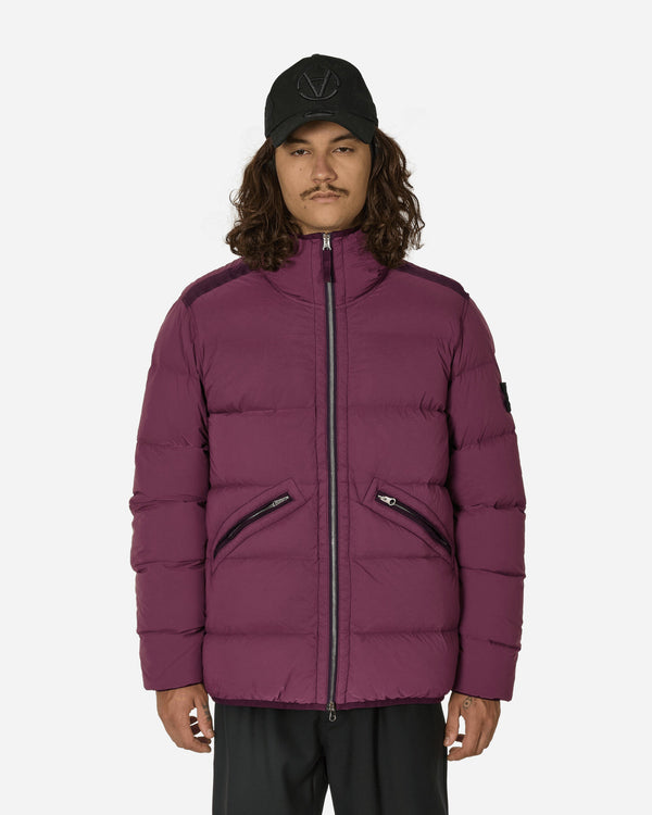 Stone Island Seamless Tunnel Nylon Hooded Down Jacket Dark Burgundy