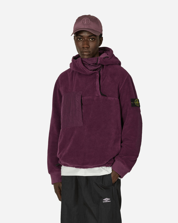 Stone Island Cotton Pile Nylon-TC Anorak Jacket Dark Burgundy